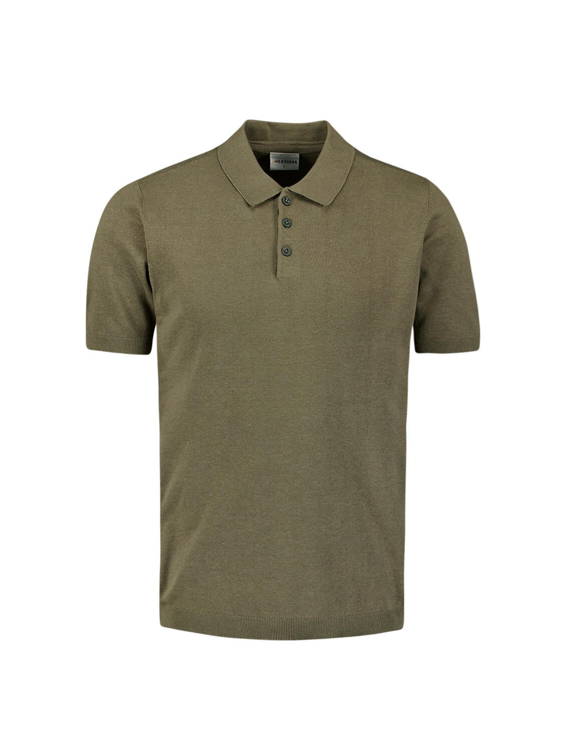 Strickpoloshirt aus Baumwollmix - 186-Dark Moss - Grün
