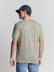 T-Shirt gestreift aus Baumwolle - 070-Yellow - Gelb