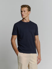 T-Shirt aus Baumwollmix - 096-Deep Blue - Blau