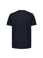 T-Shirt gestreift aus Baumwolle - 096-Deep Blue - Blau