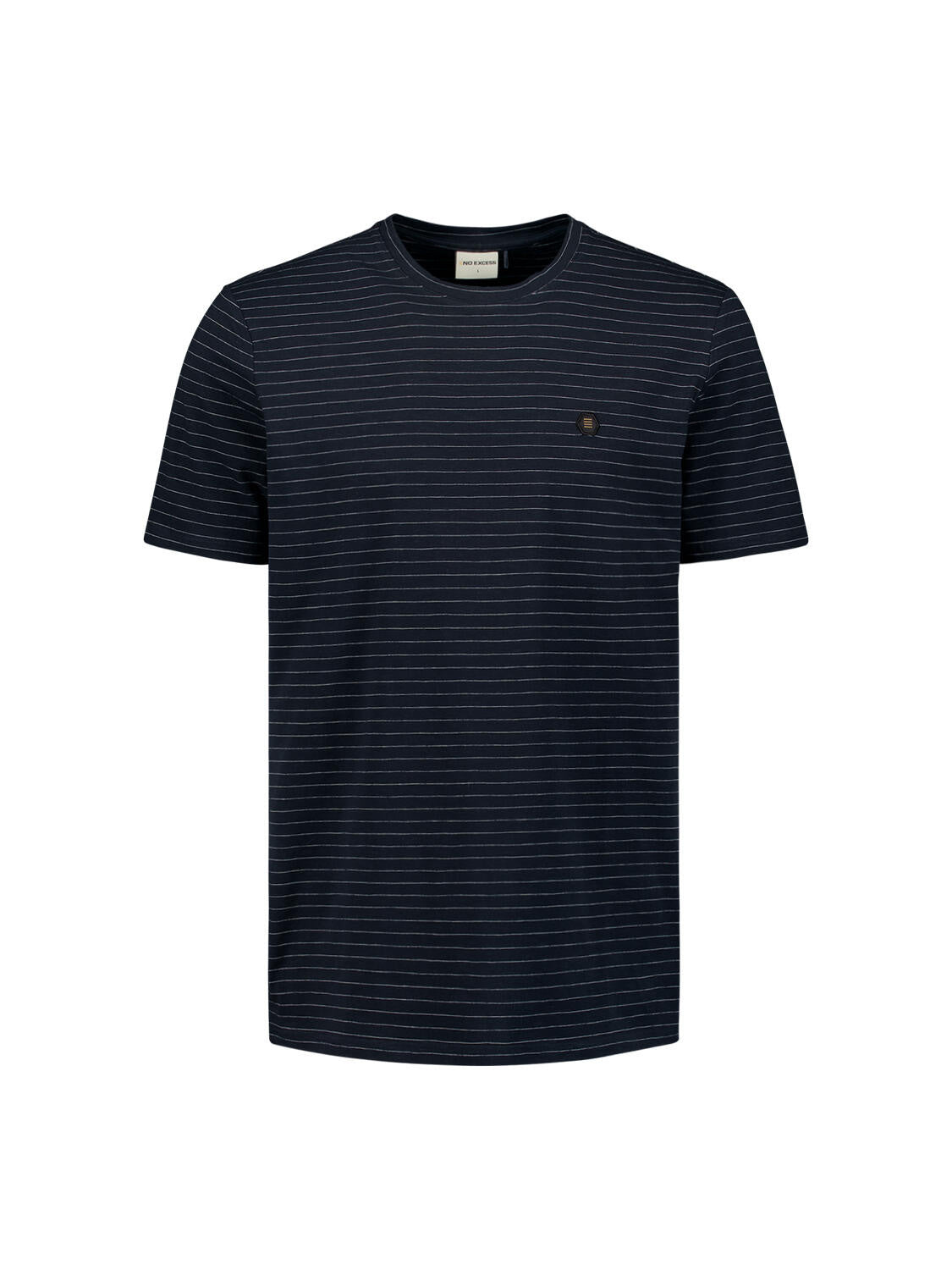 T-Shirt gestreift aus Baumwolle - 096-Deep Blue - Blau