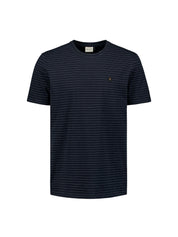 T-Shirt gestreift aus Baumwolle - 096-Deep Blue - Blau