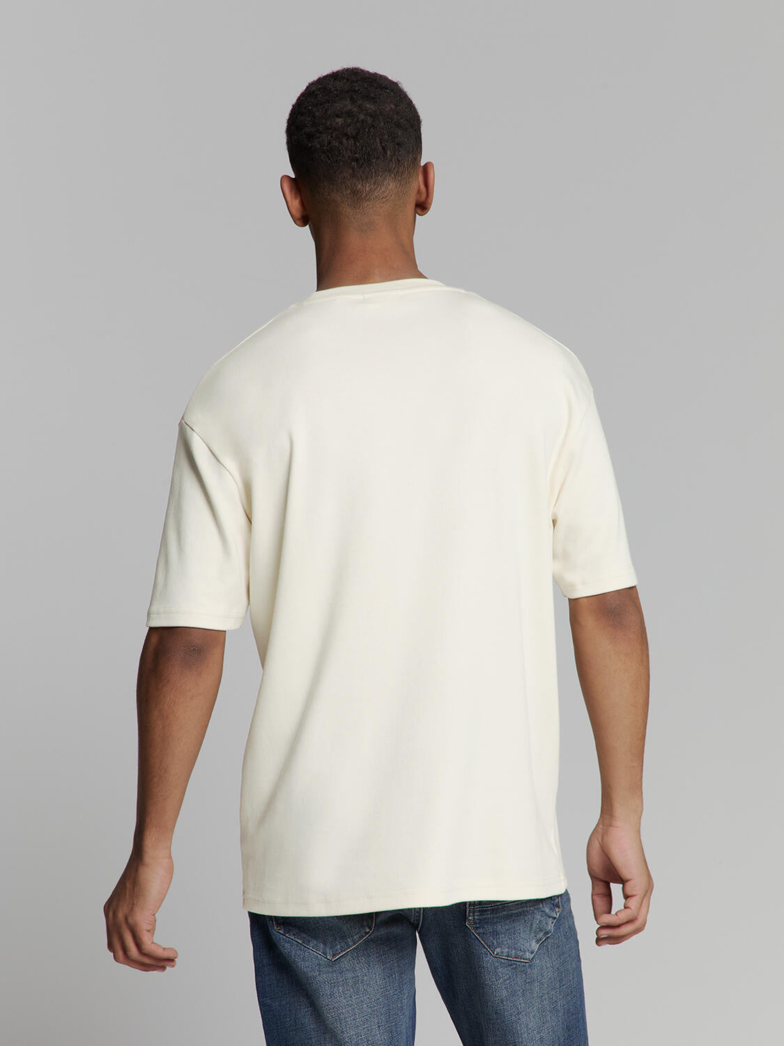 T-Shirt aus Baumwolle - 011-Offwhite - Creme