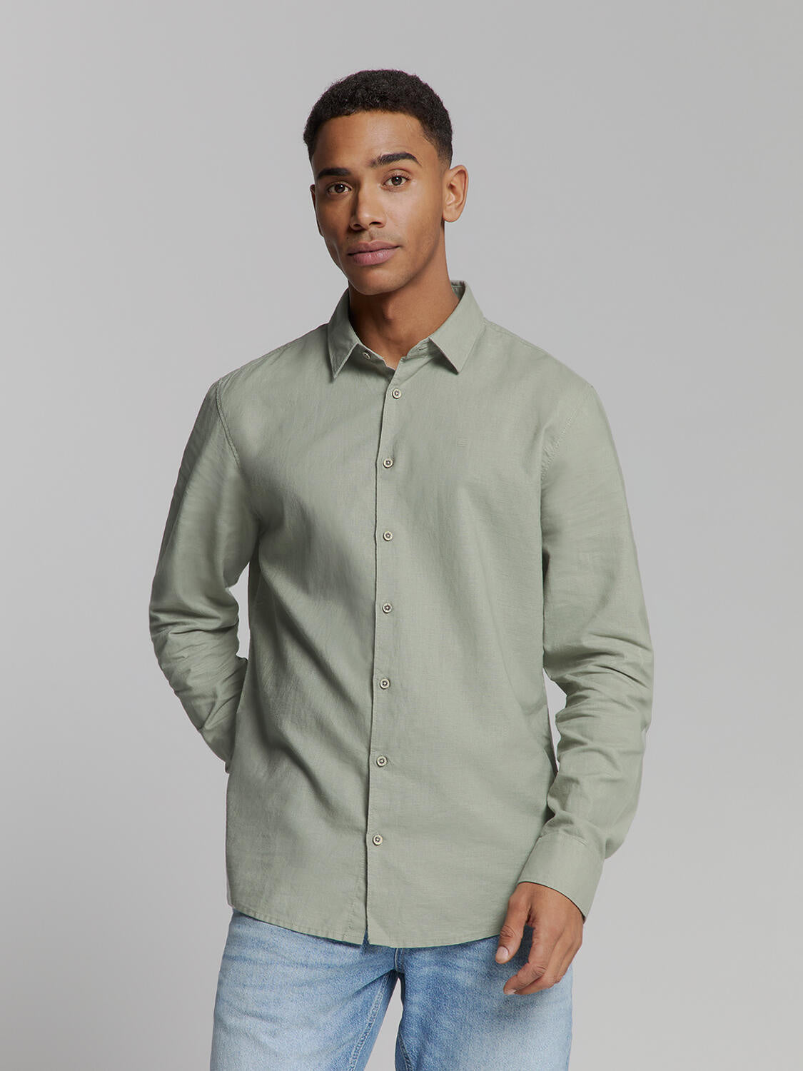 Hemd Regular Fit - 177-Light Army - Khaki
