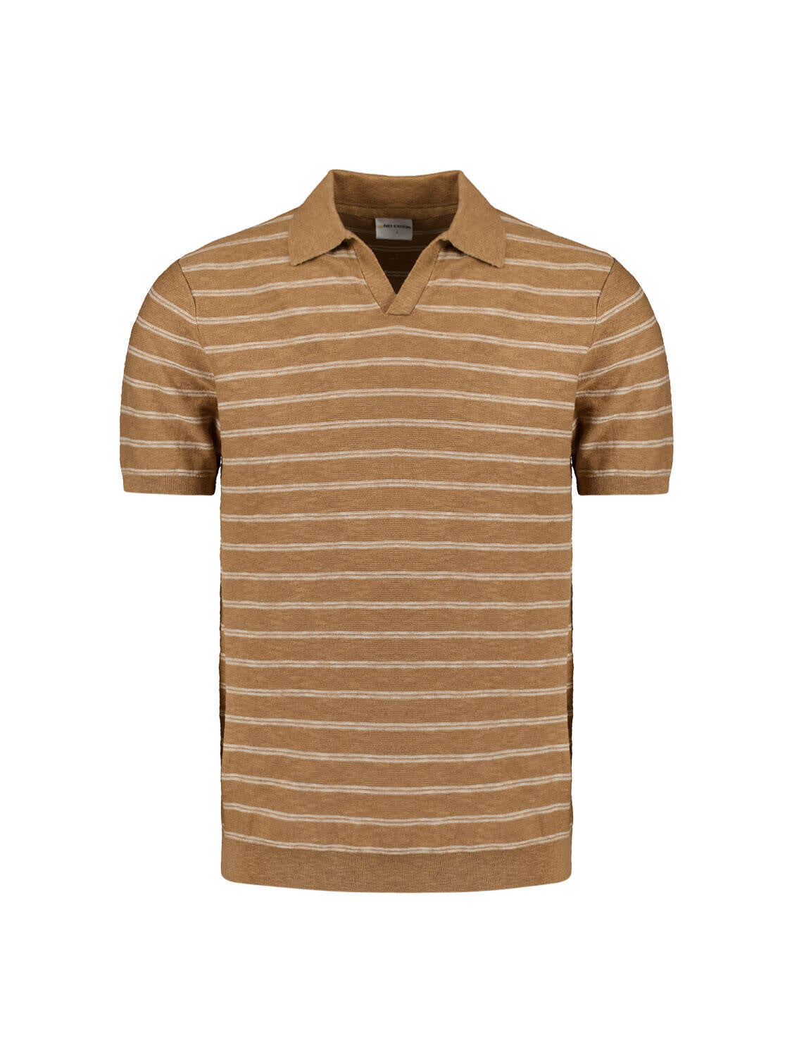 T-Shirt gestreift aus Baumwollmix - 043-Khaki - Beige