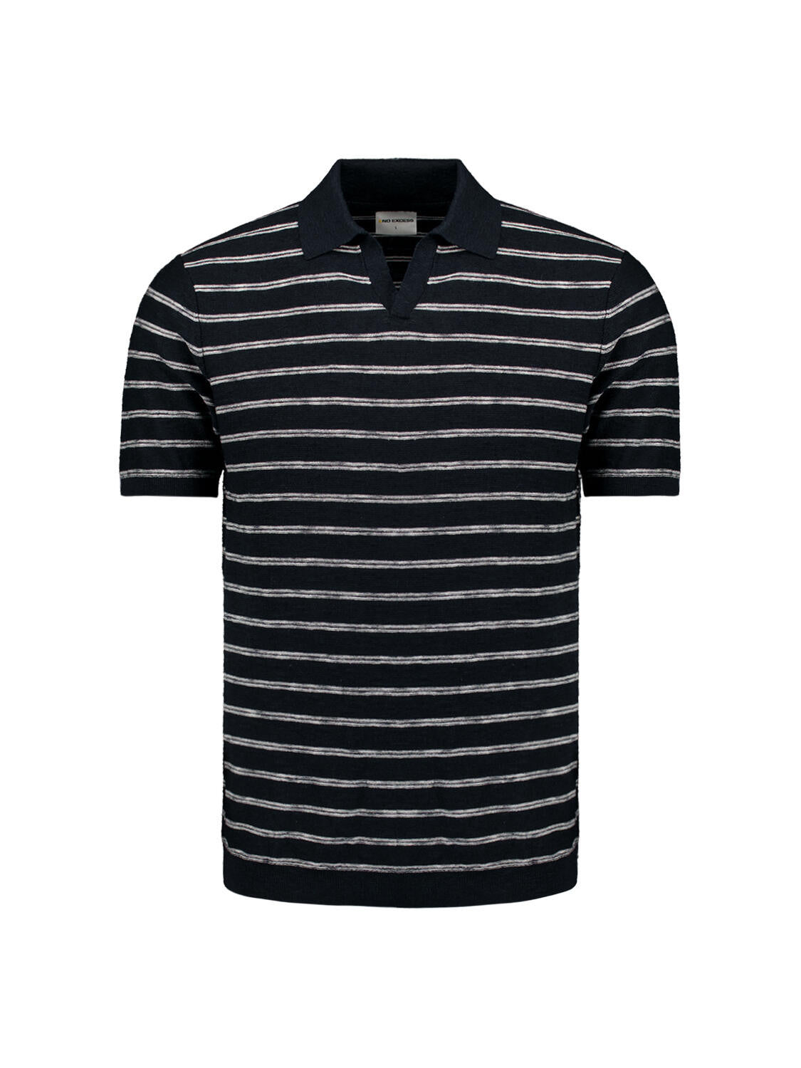T-Shirt gestreift aus Baumwollmix - 078-Night - Blau