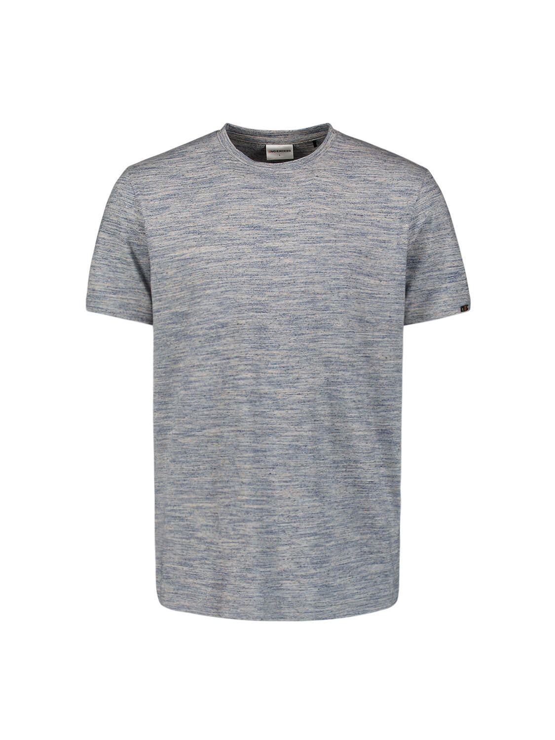 T-Shirt meliert aus Baumwollmix - 096-Deep Blue - Blau