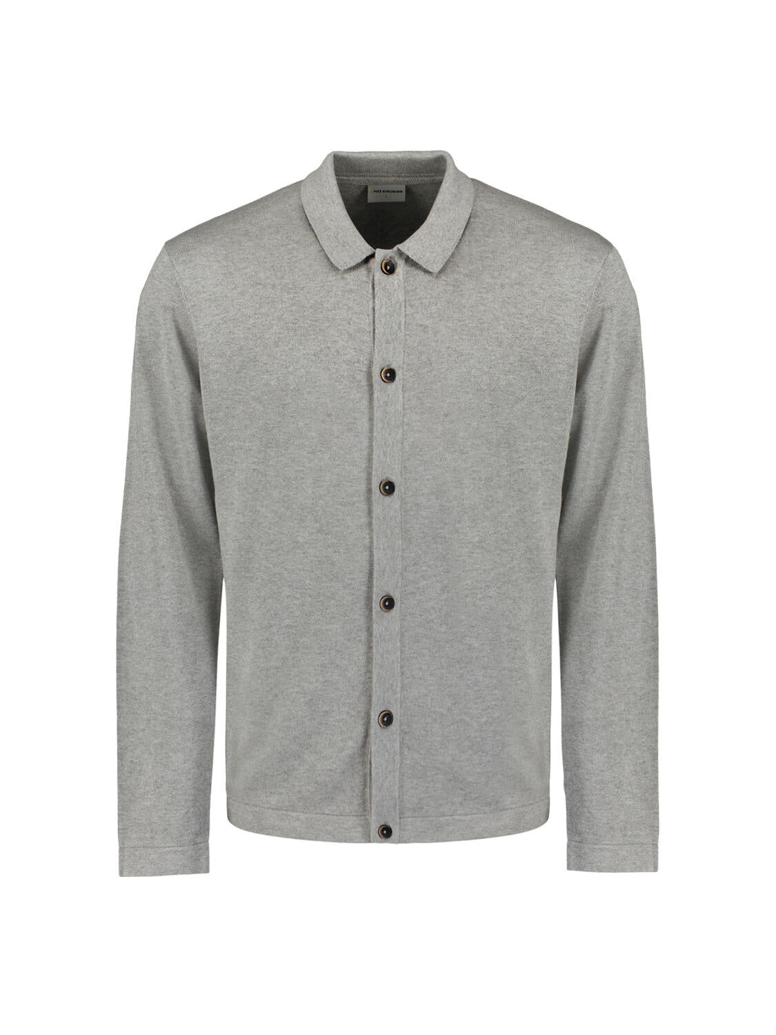 Pullover mit Polokragen - 102-Grey Melange - Grau