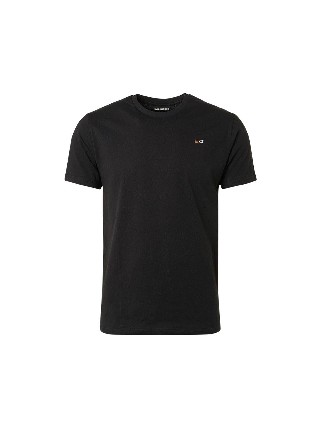 T-Shirt Rundhals - 020-Black - Schwarz