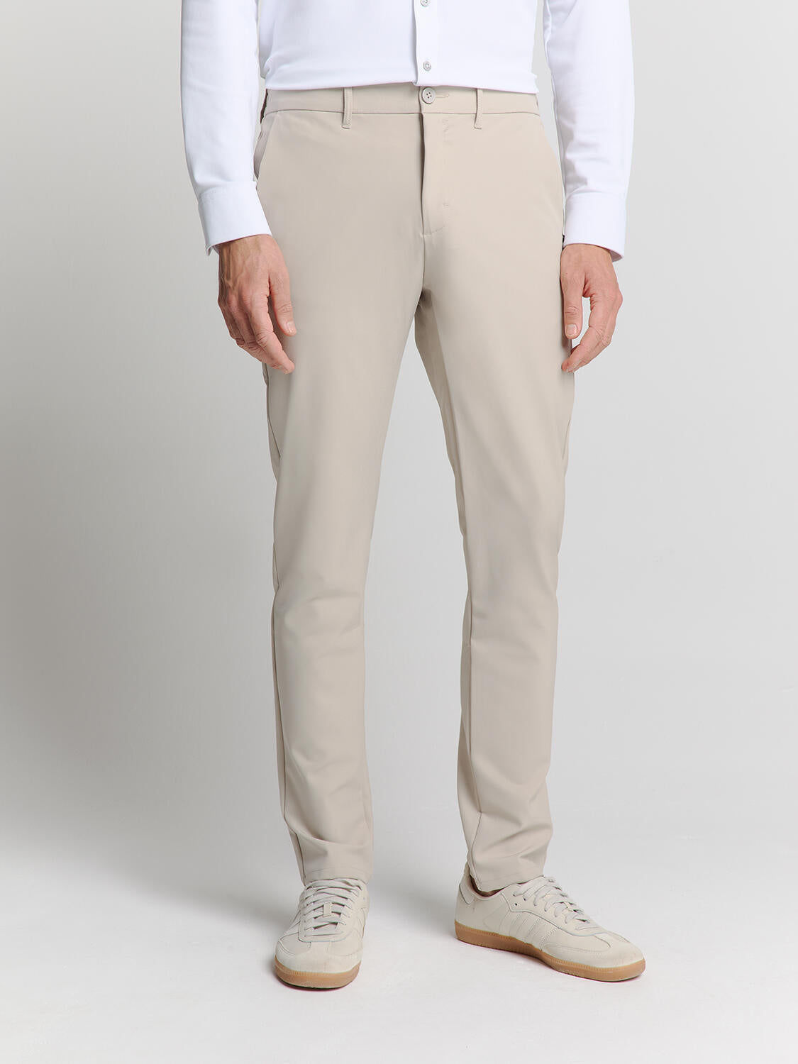 Chino Hose  4-Way Stretch - 014-Stone - Beige