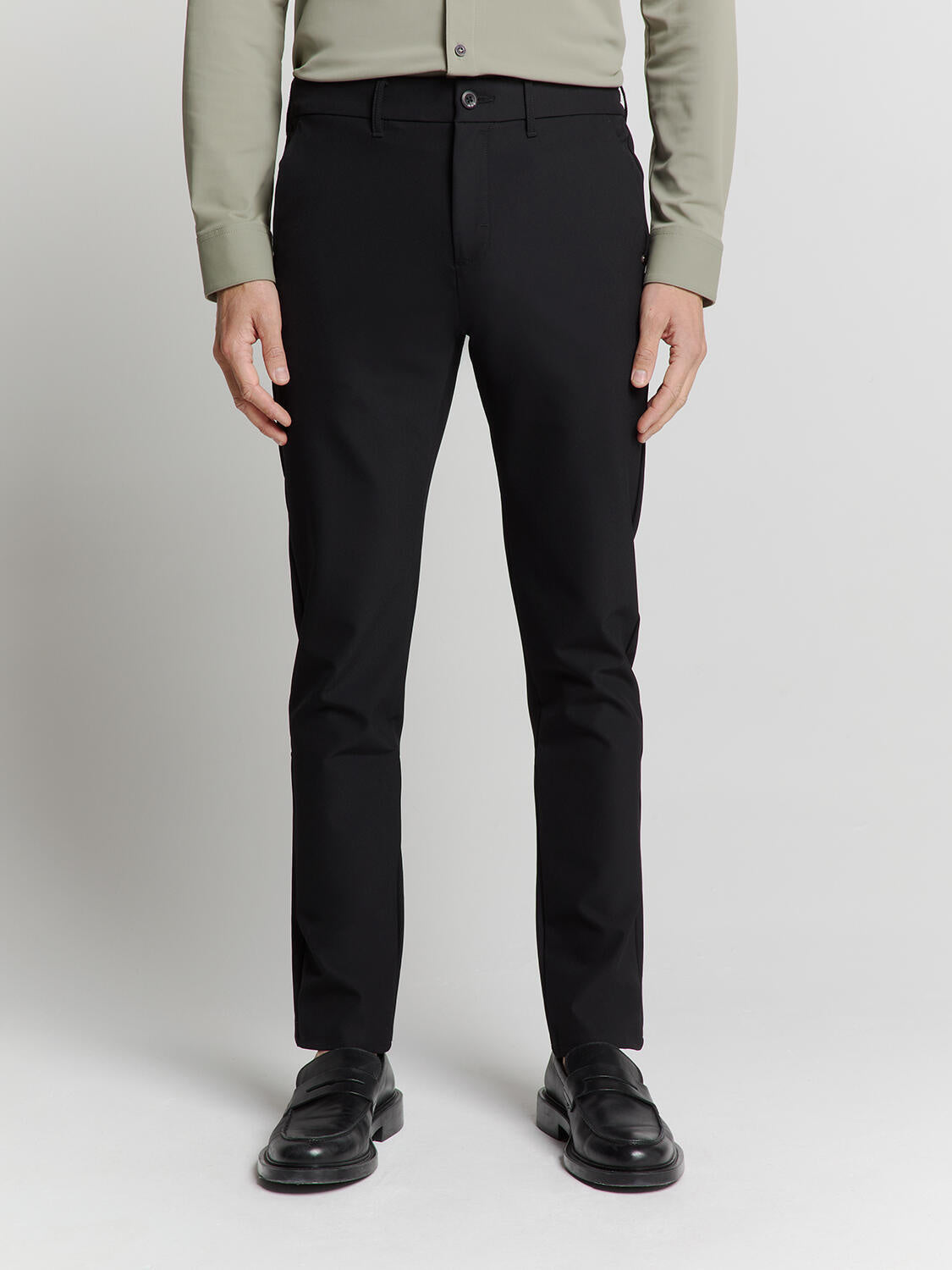 Chino Hose  4-Way Stretch - 020-Black - Schwarz