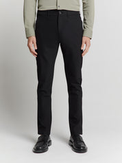 Chino Hose  4-Way Stretch - 020-Black - Schwarz