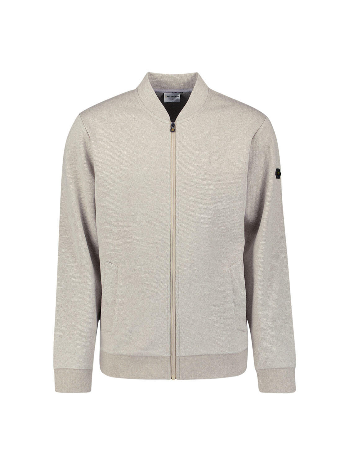 Sweatjacke aus Twillstoff - 015-Sand - Beige