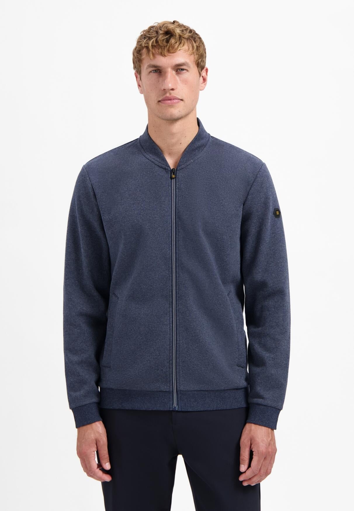 Sweatjacke aus Twillstoff - 078-Night - Blau