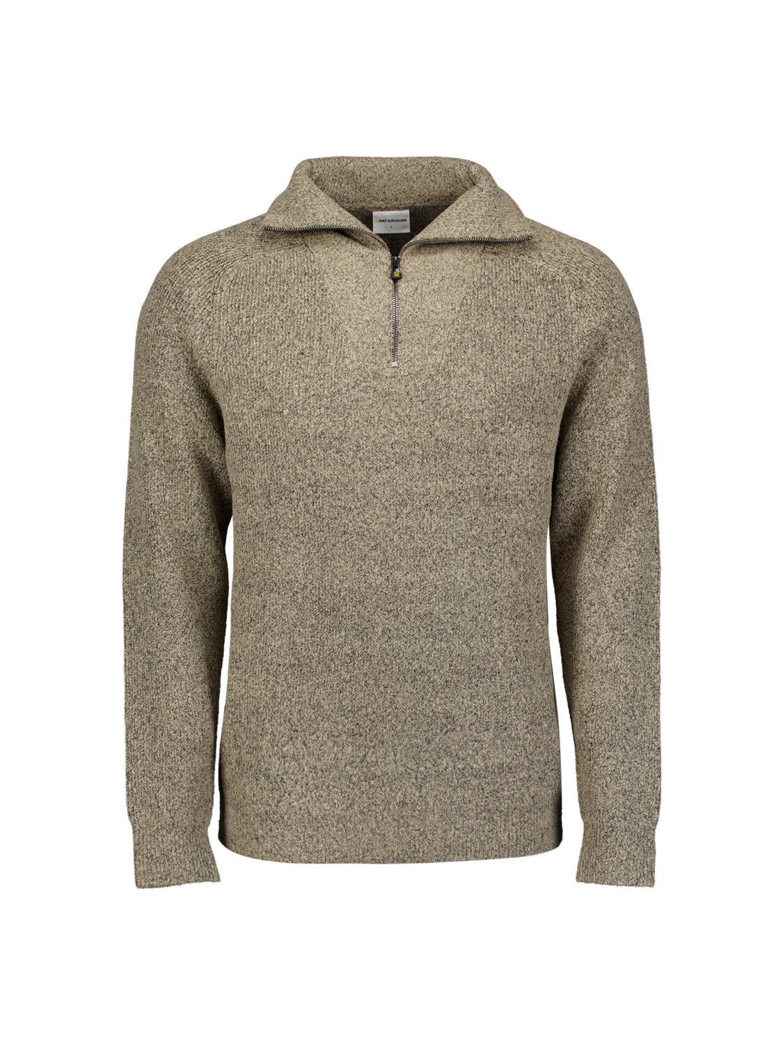 Strickpullover mit Troyerkragen - 015-Sand - Beige