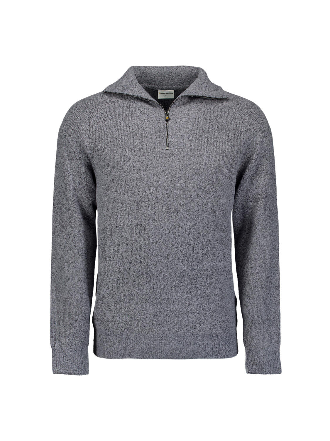 Strickpullover mit Troyerkragen - 137-Washed Blue - Blau