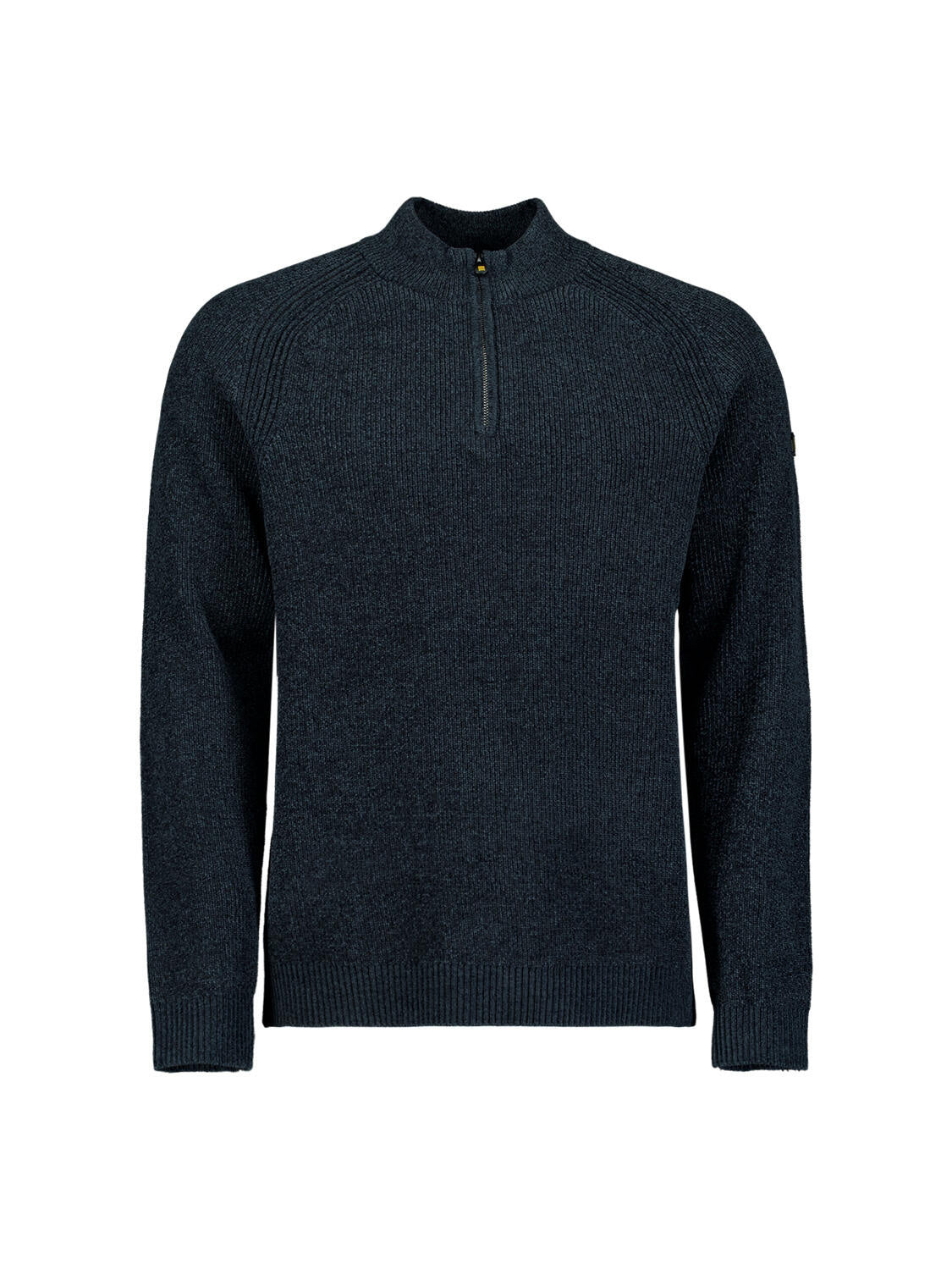 Strickpullover mit Troyerkragen - 078-Night - Blau