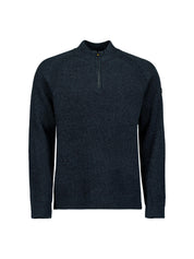 Strickpullover mit Troyerkragen - 078-Night - Blau