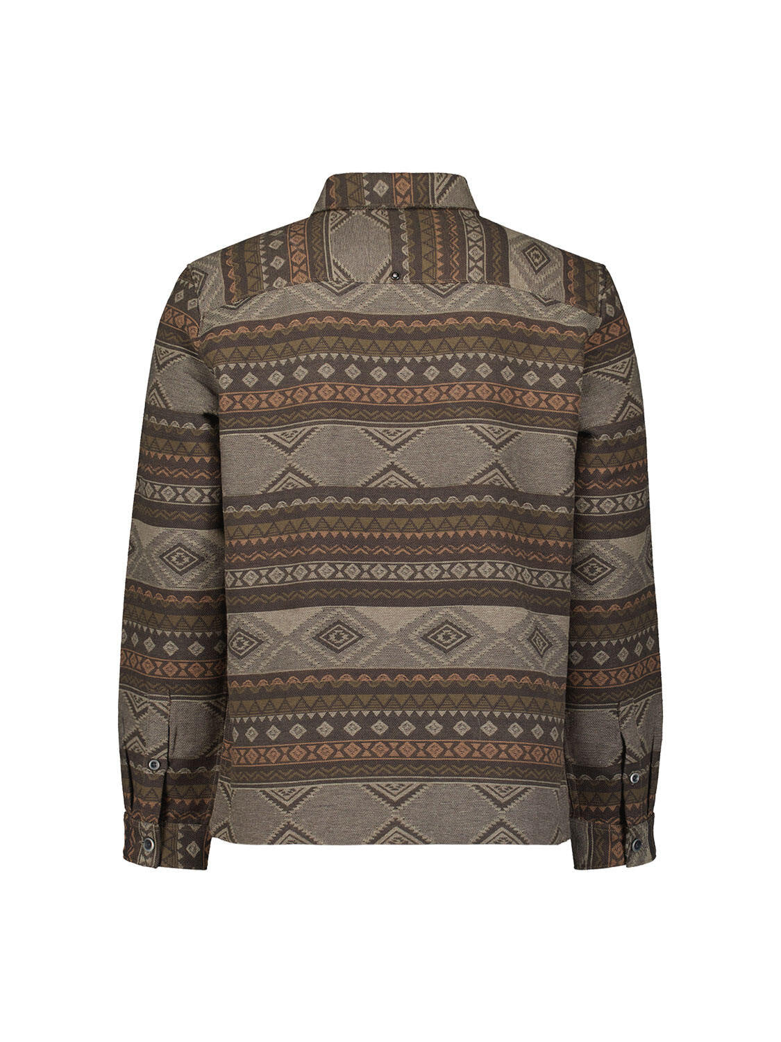 Overshirt in Jacquard muster - 044-Taupe - Braun