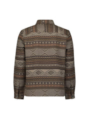 Overshirt in Jacquard muster - 044-Taupe - Braun