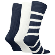 Geschenkbox 3er-Pack Socken - 001-NAVY - Blau