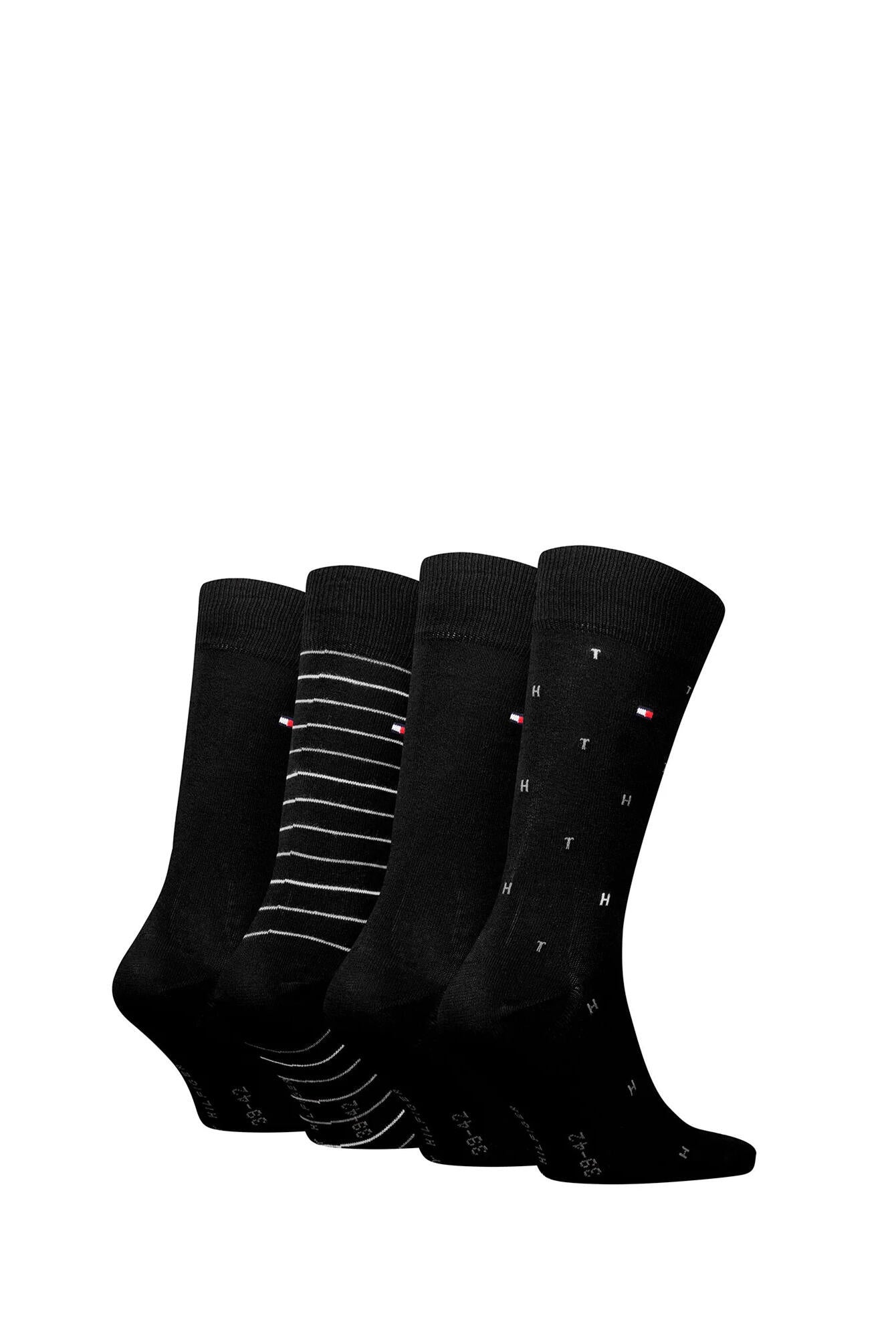 Geschenkbox 4er-Pack Socken - 002-BLACK - Schwarz