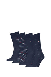 Geschenkbox 4er-Pack Socken - 001-NAVY - Blau