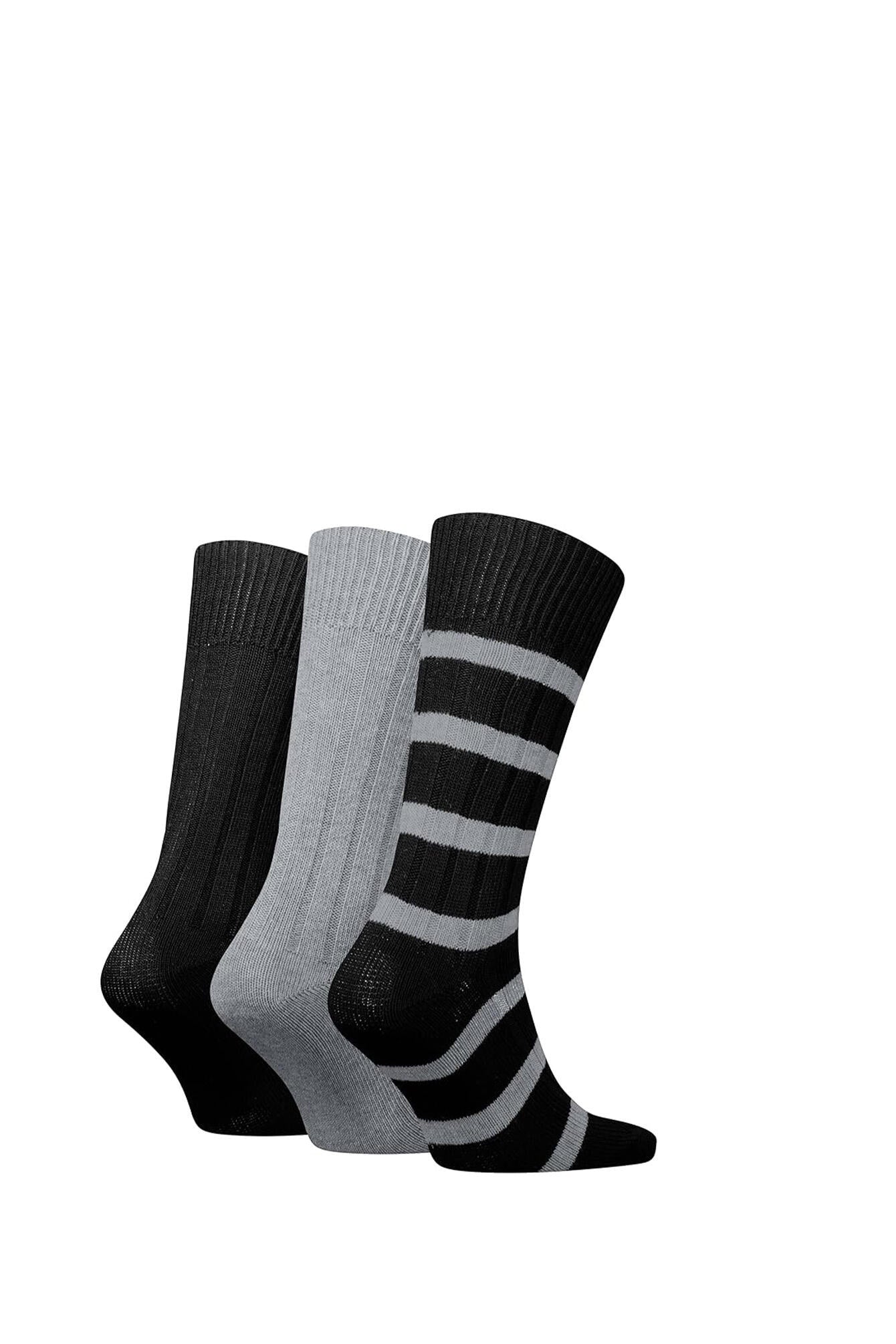 Geschenkbox 3er-Pack Socken - 002-BLACK - Schwarz