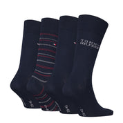 Tommy Hilfiger Classic-Socken 4-er Pack in Geschenkbox - 001-NAVY - Blau