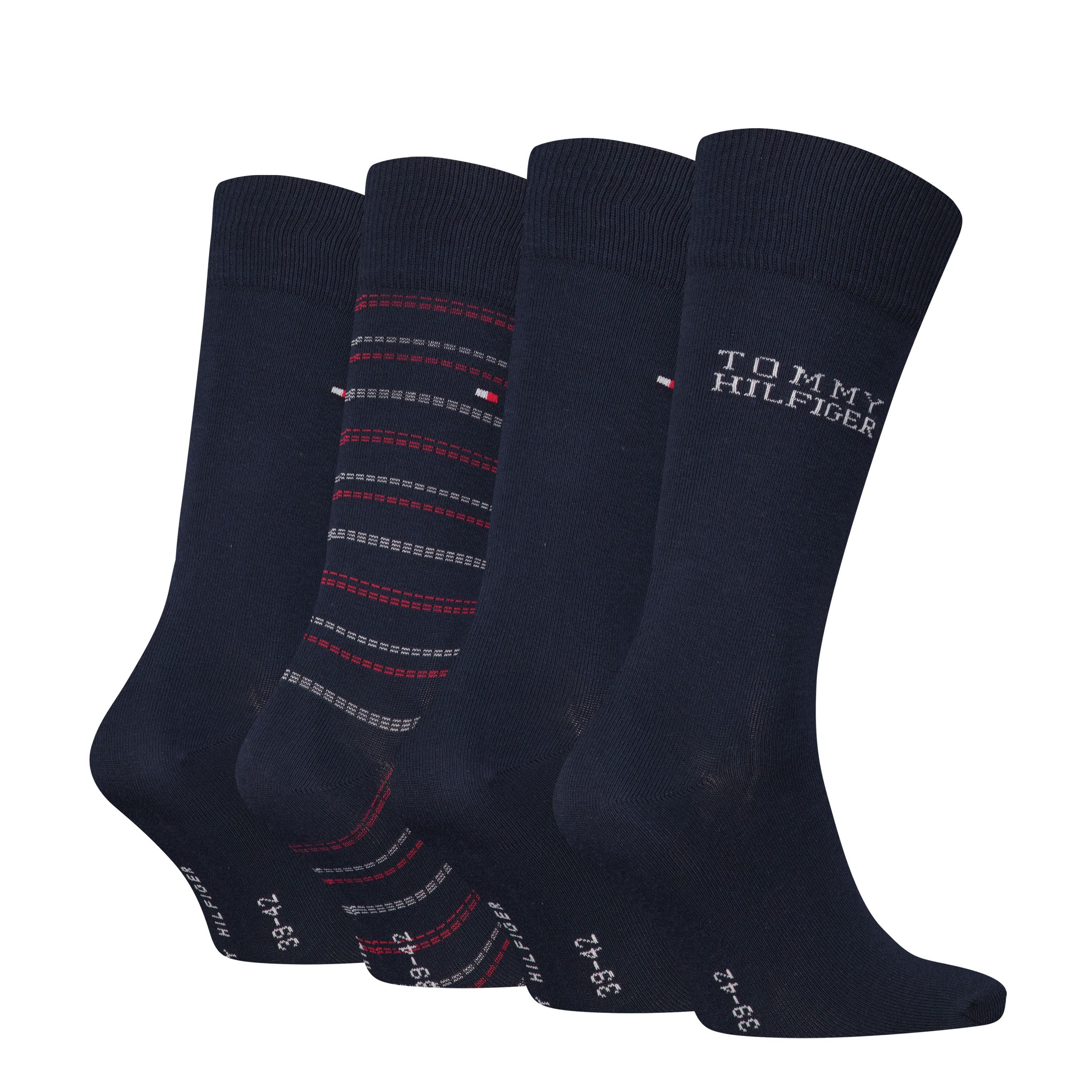 Tommy Hilfiger Classic-Socken 4-er Pack in Geschenkbox - 001-NAVY - Blau