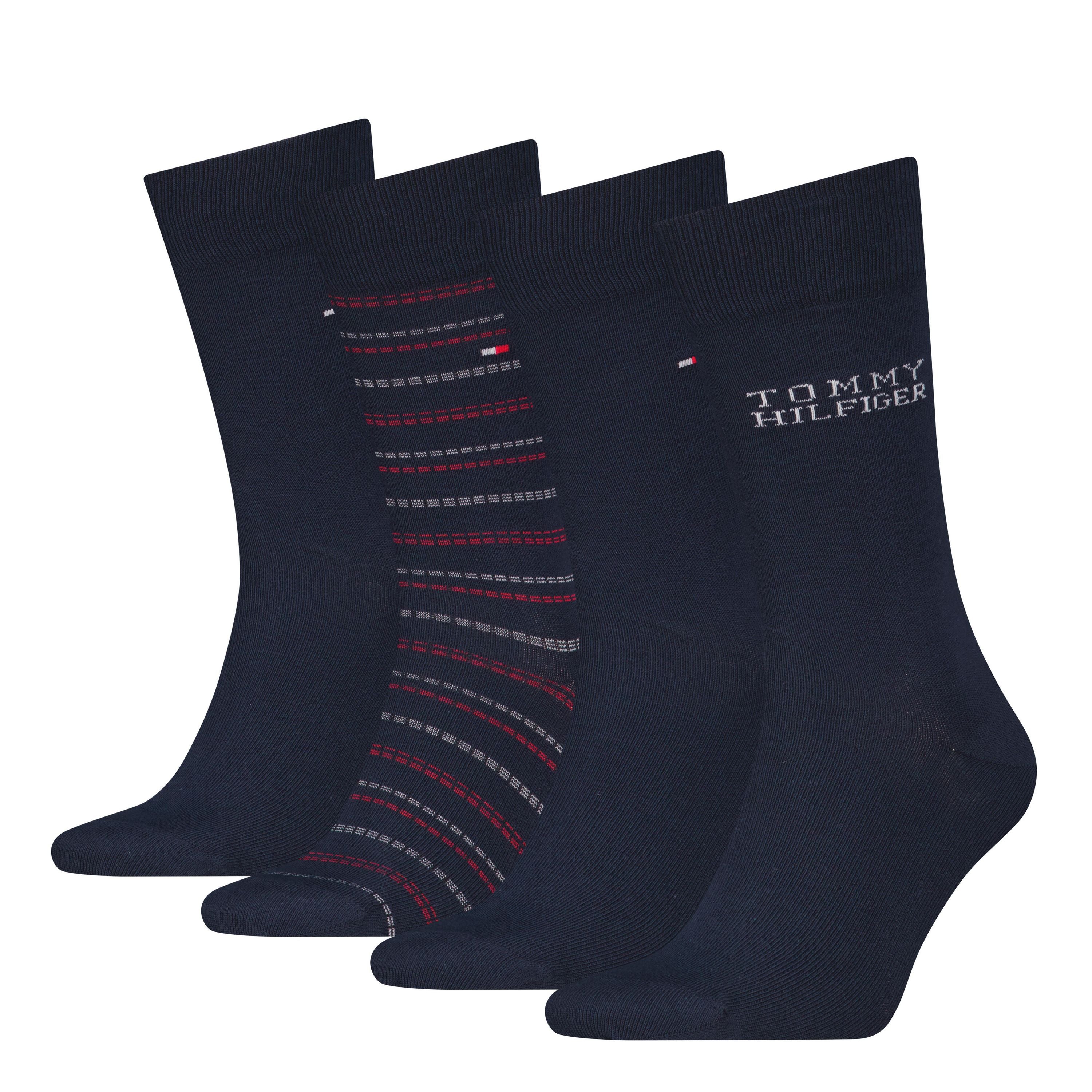 Tommy Hilfiger Classic-Socken 4-er Pack in Geschenkbox - 001-NAVY - Blau