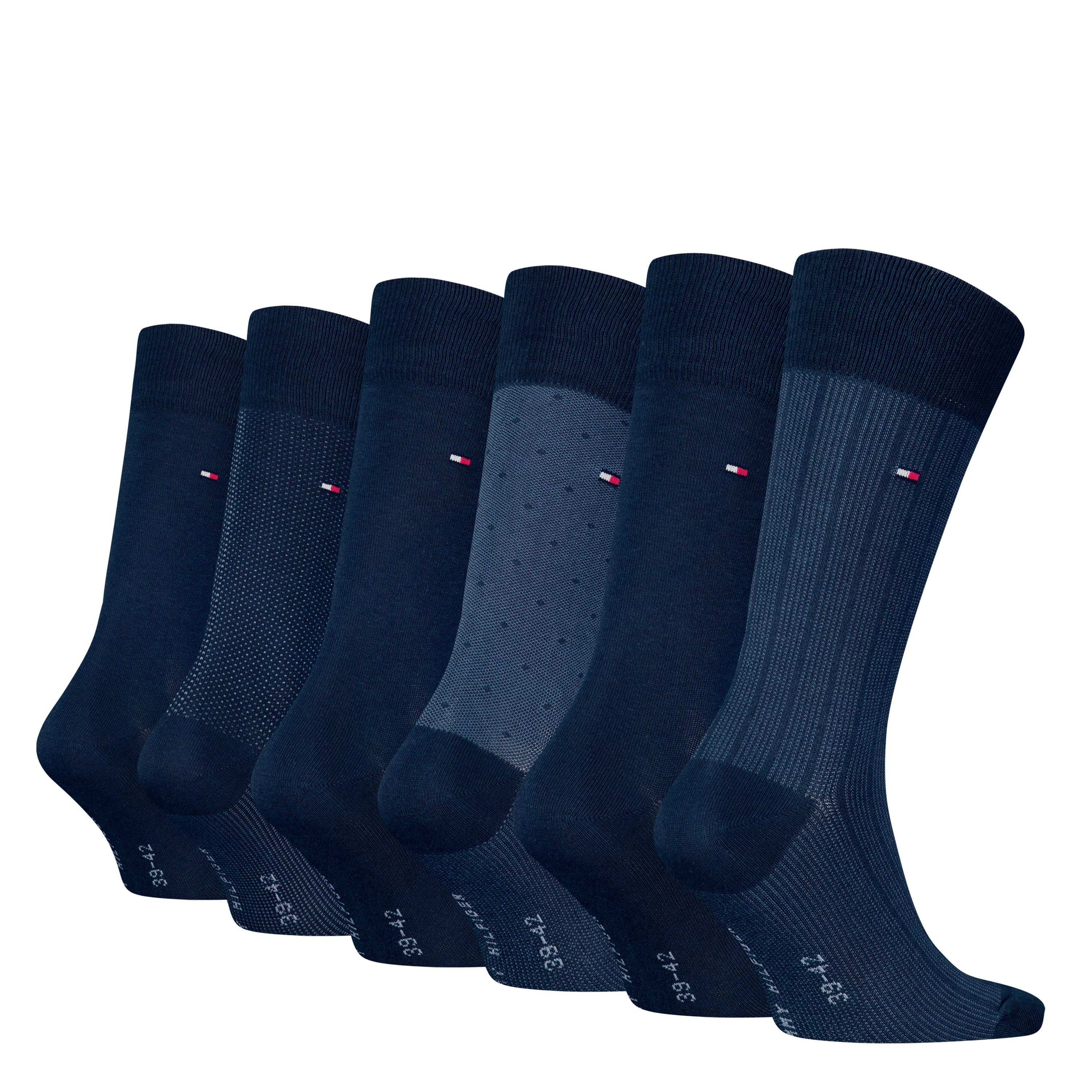 Tommy Hilfiger Classic-Socken 6-er Pack in Geschenkbox - 001-NAVY - Blau