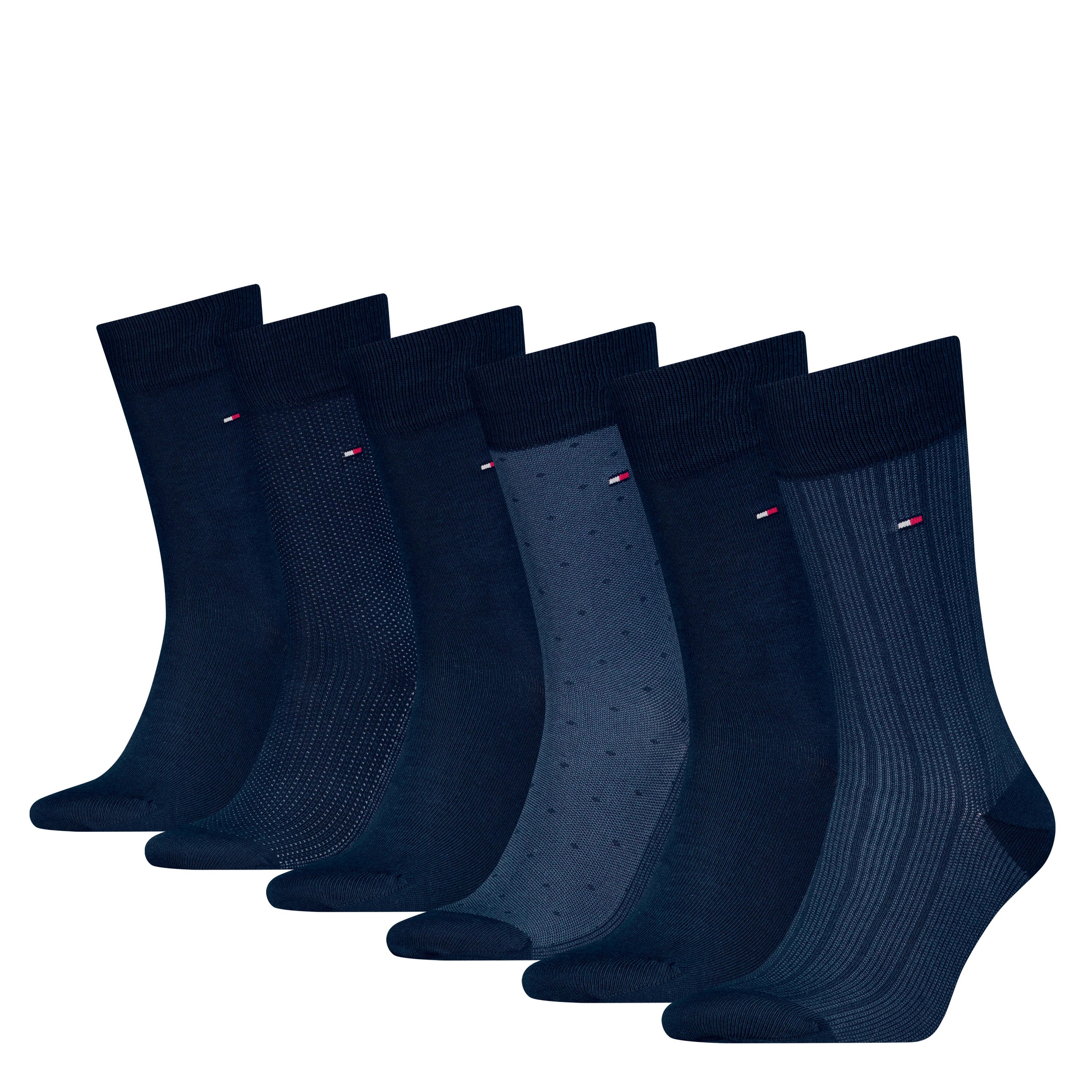 Tommy Hilfiger Classic-Socken 6-er Pack in Geschenkbox - 001-NAVY - Blau