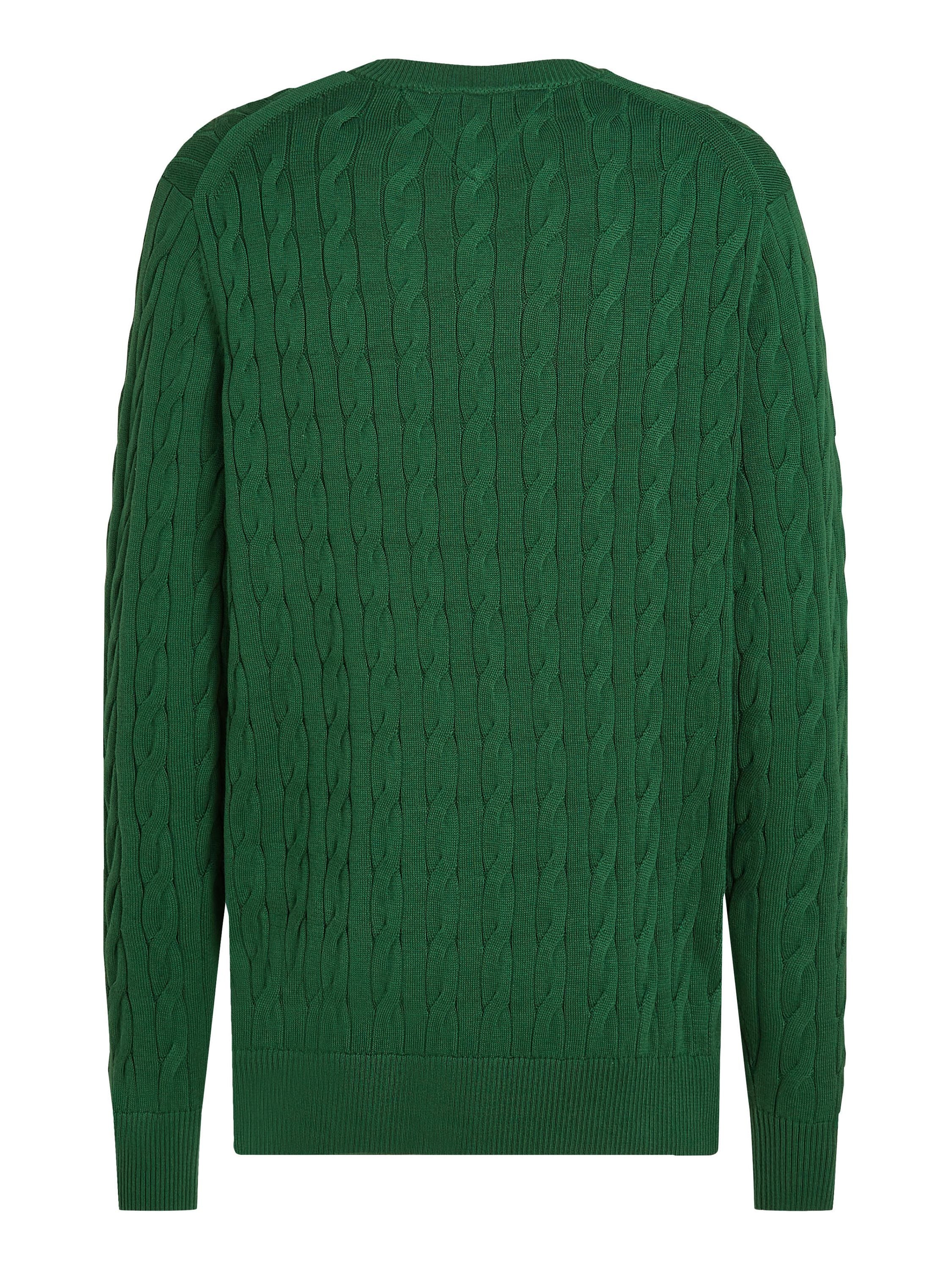 Feinstrickpullover mit Musterung - L6K-GREEN