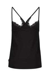 Tank-Top mit Spitze - UB1-BLACK - Schwarz