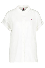 Kurzarm Bluse - YBL-WHITE - Creme | Weiß