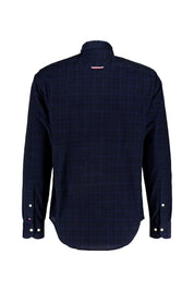 Kariertes Cordhemd - 0MS-BLUE - Blau