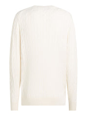 Feinstrickpullover mit Musterung - YBH-WHITE - Creme
