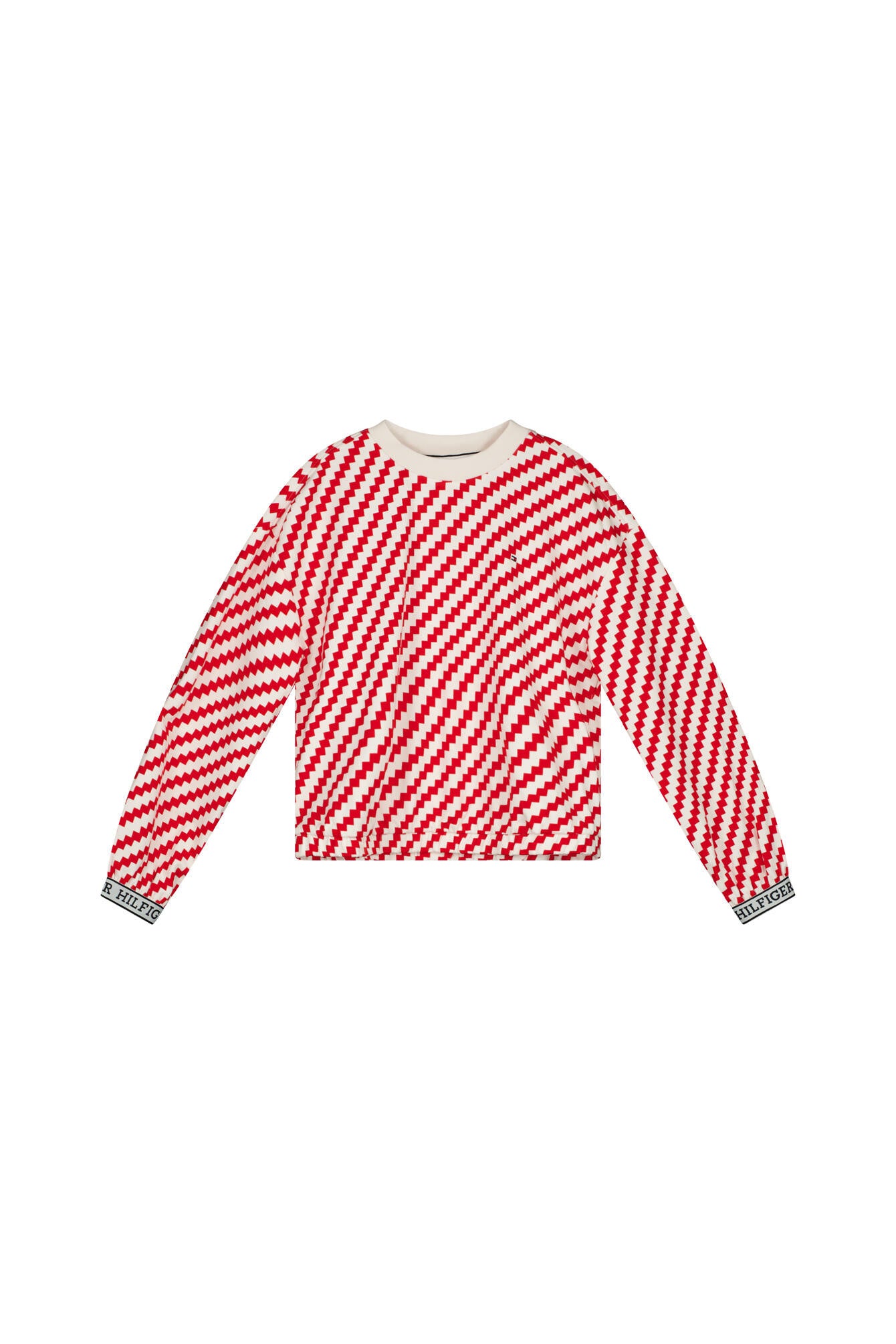 Gemustertes Sweatshirt - AEF-BEIGE - Rot