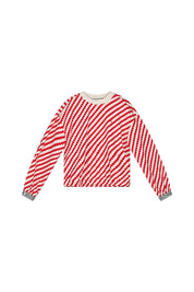 Gemustertes Sweatshirt - AEF-BEIGE - Rot