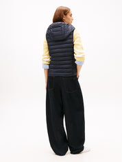 Steppweste mit Kapuze - DW5-BLUE - Blau