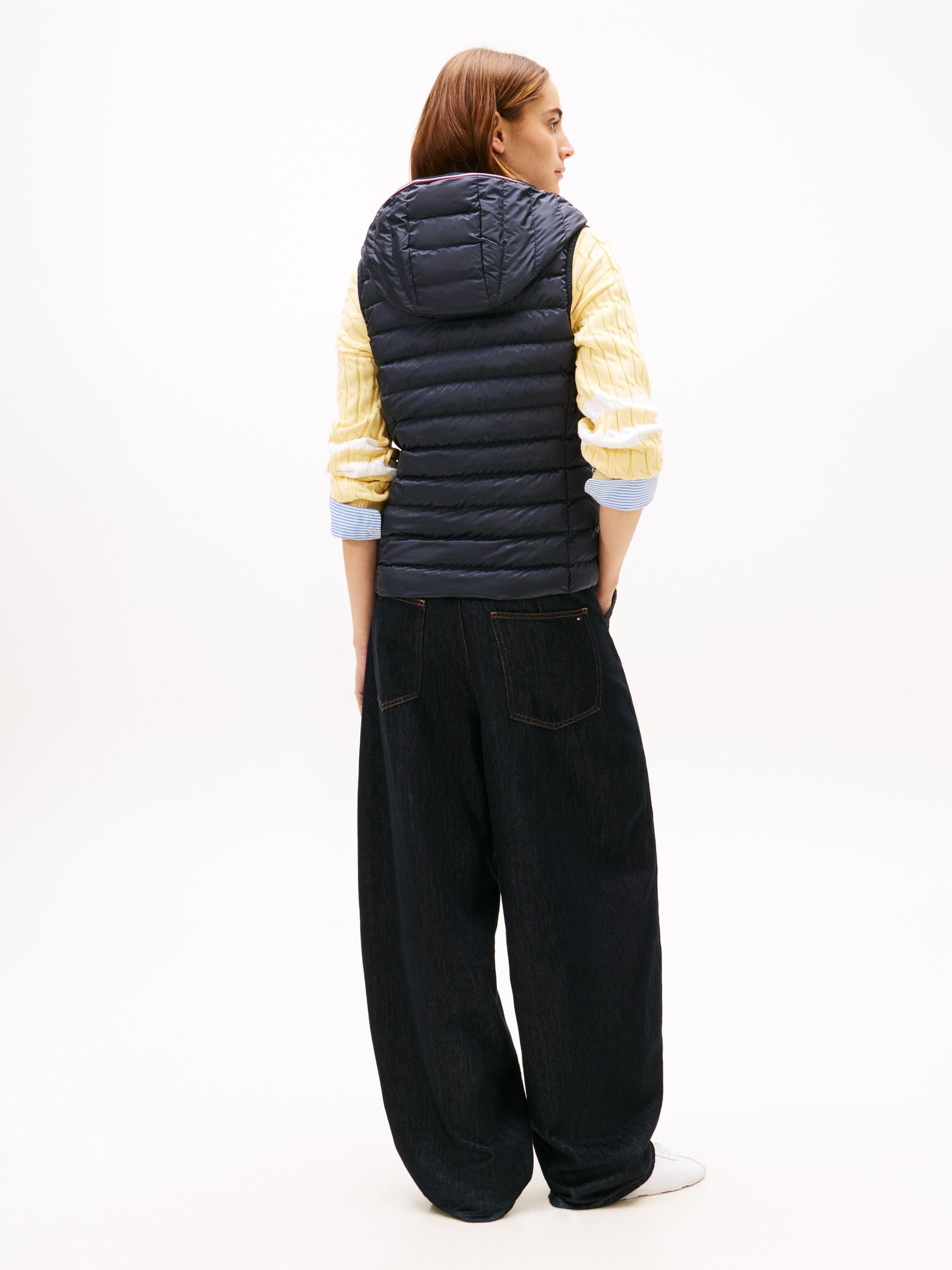 Steppweste mit Kapuze - DW5-BLUE - Blau