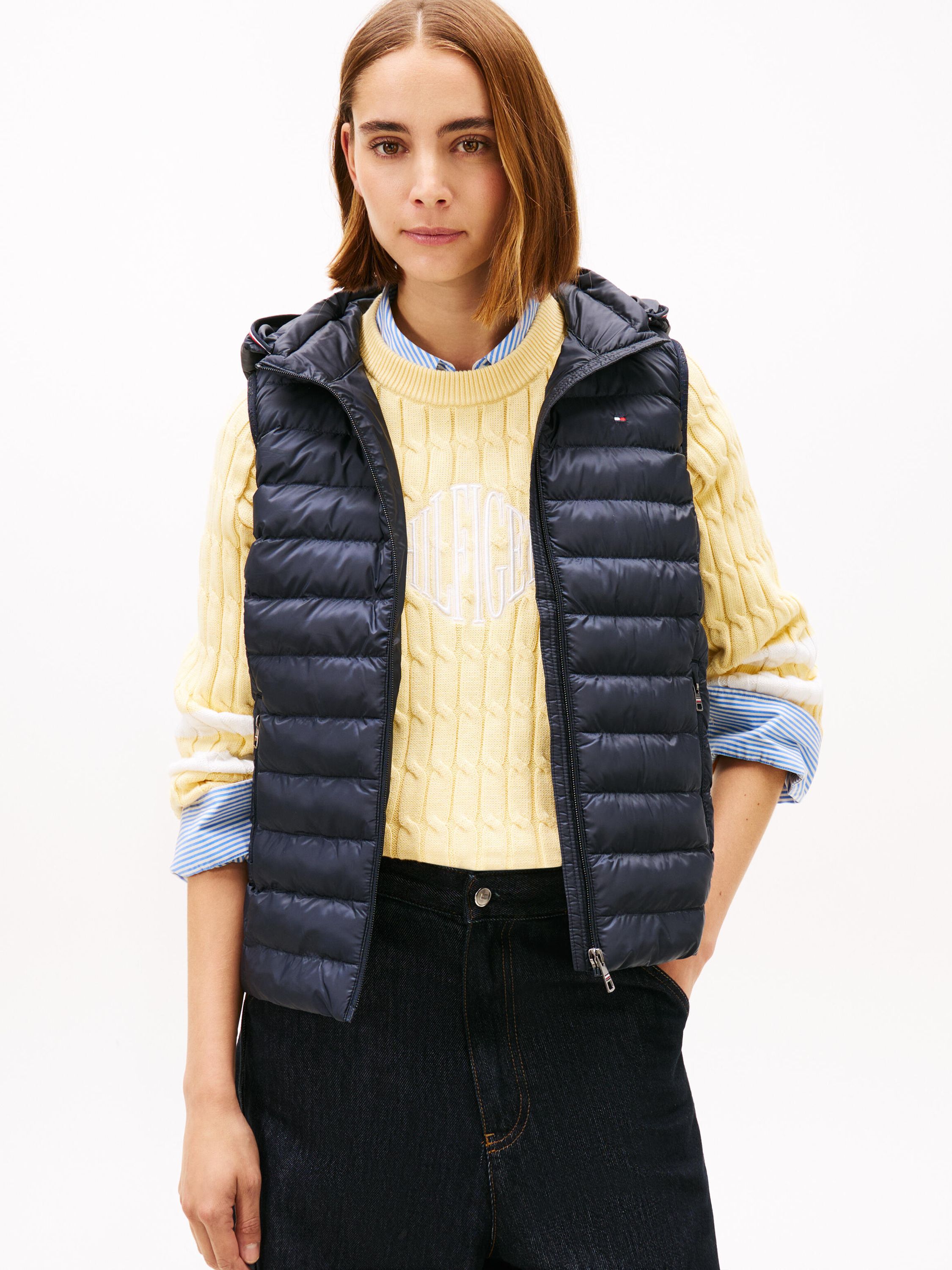 Steppweste mit Kapuze - DW5-BLUE - Blau