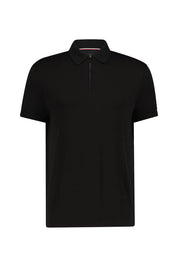 Poloshirt mit Half-Zip - BDS-BLACK - Schwarz