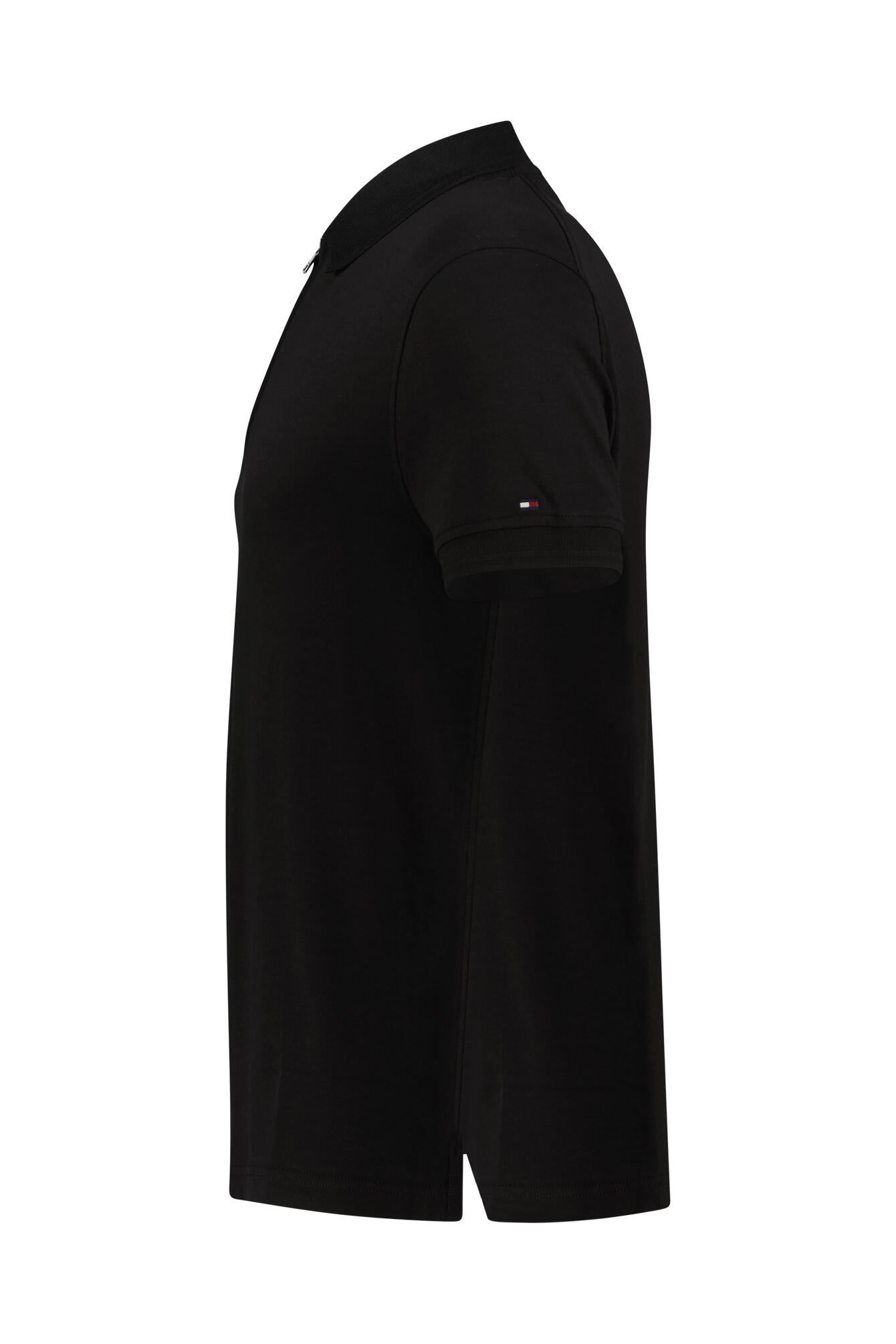 Poloshirt mit Half-Zip - BDS-BLACK - Schwarz