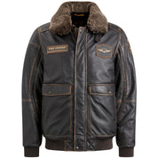 Fliegerjacke mit Teddy-Kragen - 771-D.Brown - Braun