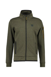 Sweatjacke mit Kapuze - 6454-Rosin Melee - Grün