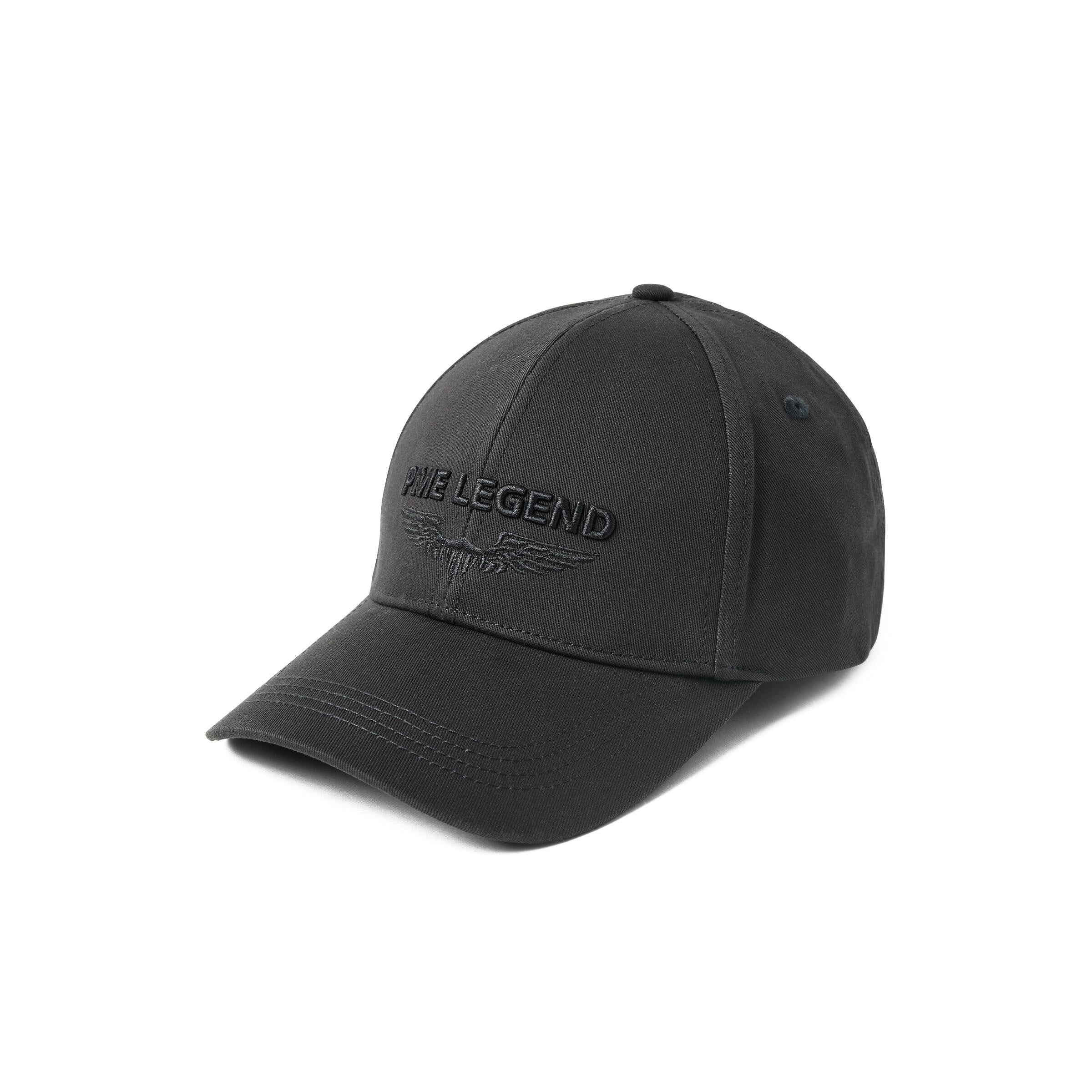 Cap aus Baumwolle - 9114-Asphalt - Schwarz