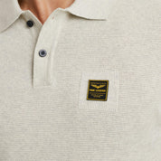 Poloshirt aus Baumwolle - 910-Bone White Melee - Grau