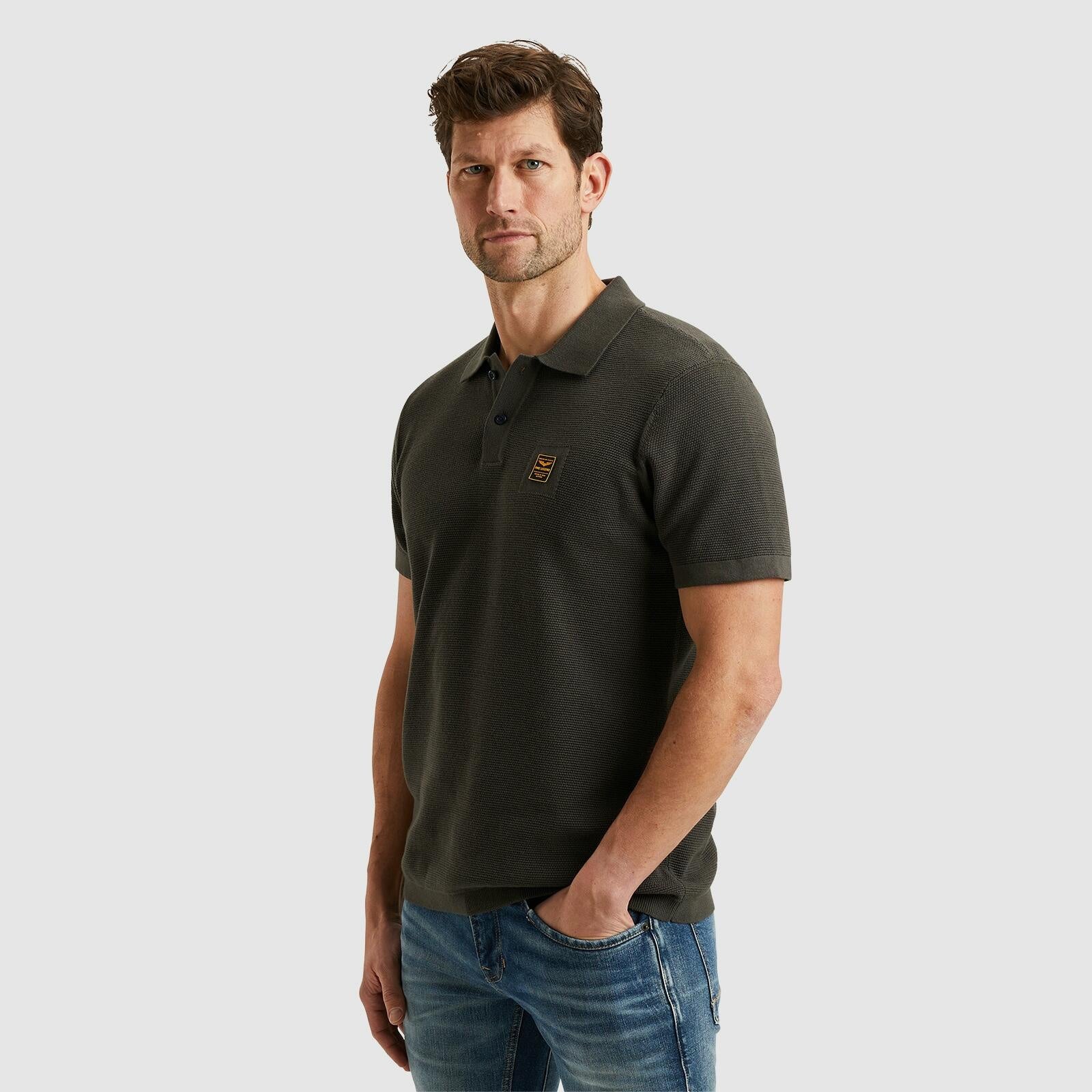 Poloshirt aus Baumwolle - 8039-Beluga - Grün